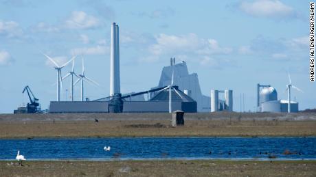 A view of Denmark&#39;s Avedore Power Station, which provides district heating to the Copenhagen metropolitan area.