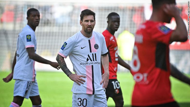 Lionel Messi suffers first defeat as a PSG player as Rennes stages surprise