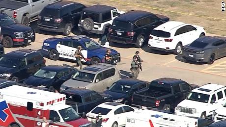 Several agencies responded to the scene at Timberview High School in Arlington, Texas.