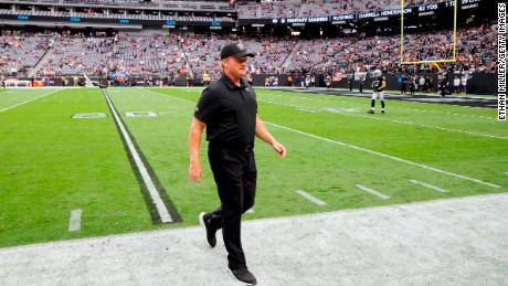 Jon Gruden has resigned as head coach of the Las Vegas Raiders.