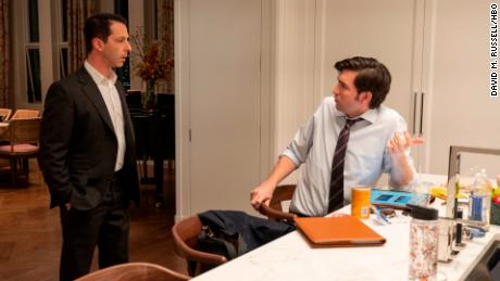 Jeremy Strong and Nicholas Braun in &quot;Succession&quot;