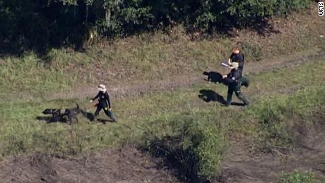 A cadaver dog searched the Carlton Reserve in North Port, Florida, on Wednesday.