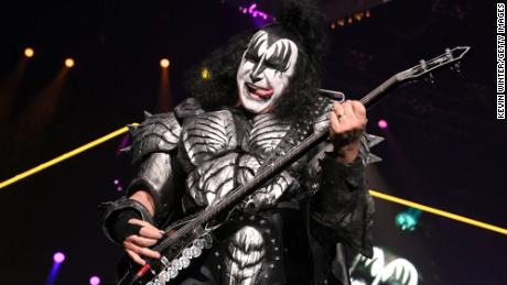 Gene Simmons performing with KISS in 2020.