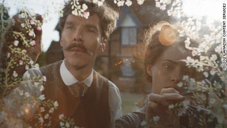 (From left) Benedict Cumberbatch as Louis Wain and Claire Foy as Emily Richardson-Wain star in &quot;The Electrical Life of Louis Wain.&quot;