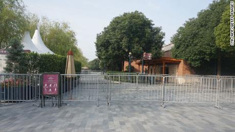 A closed Disney Resort is seen in Shanghai on Monday.