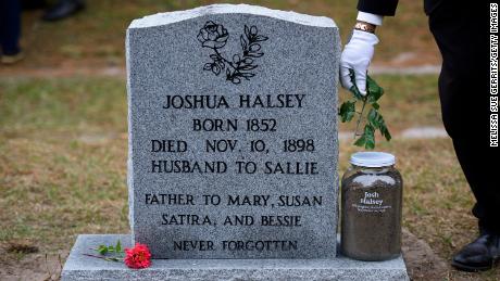 Halsey now has a headstone at the cemetery where he was buried.