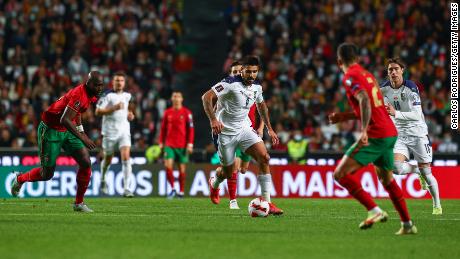 Mitrovic scored the winning goal against Portugal. 