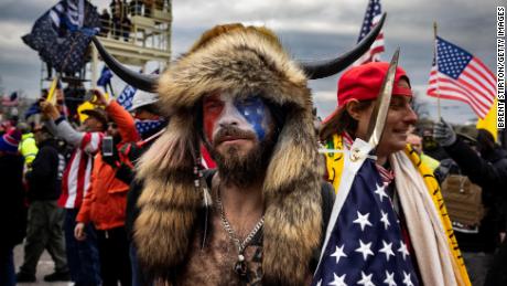 &#39;QAnon Shaman&#39; Jacob Chansley sentenced to 41 months in prison for role in US Capitol riot
