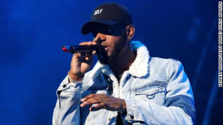 Bryson Tiller performs during the 2017 BET Experience at LA Live in Los Angeles, June 23, 2017.  