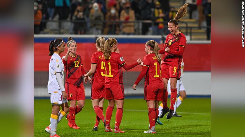 'Job done': 벨기에가 아르메니아를 망치다 19-0 in Women's World Cup qualifying to set team record