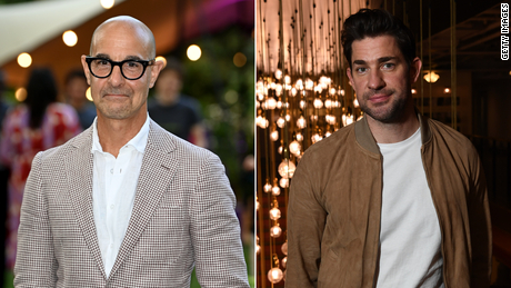 Stanley Tucci and John Krasinski are brothers-in-law. 