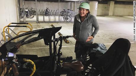 New Zealand MP Julie Anne Genter cycled to the hospital to give birth.