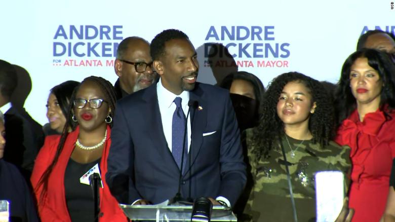 City Councilman Andre Dickens will become Atlanta's next mayor, CNNプロジェクト