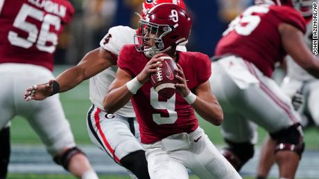 Alabama quarterback Bryce Young is the favorite for the award in part because of his performance against Georgia in the SEC Championship.