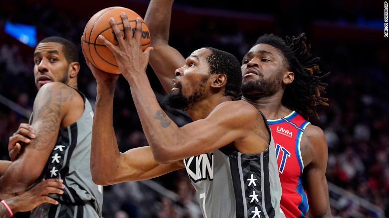 Kevin Durant drops NBA-high 51 points in Brooklyn Nets win over Detroit Pistons