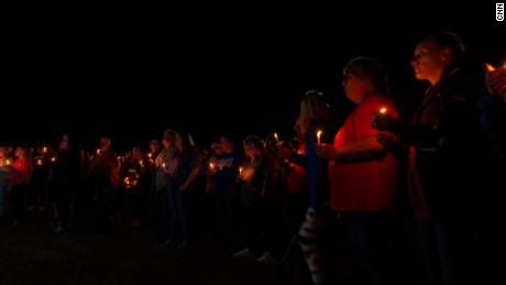 A candlelight vigil was held Tuesday in Mayfield, Kentucky.