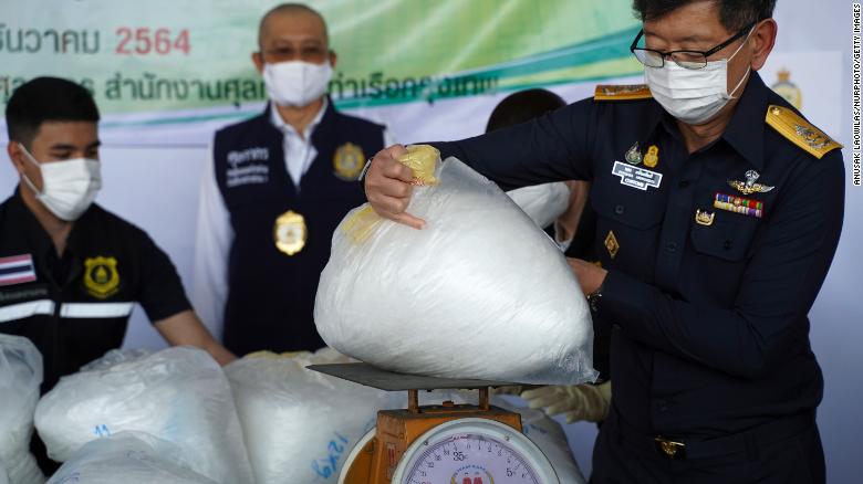 Thailand seizes $  30 million of crystal meth hidden in boxing punch bags
