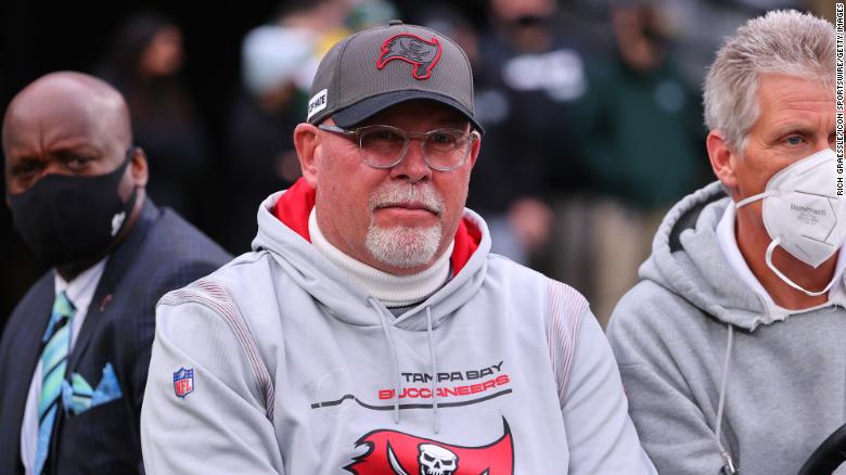 Tampa Bay Buccaneers head coach Bruce Arians says he wishes Antonio Brown well