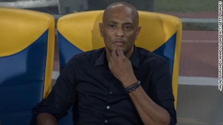 Abdou looks on during the qualifying match between Morocco and Comoros in October 2018 ahead of the 2019 AFCON. 