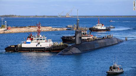 The US Navy ballistic missile submarine USS Nevada arrived at Naval Base Guam on Saturday.