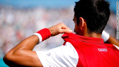 Novak Djokovic during day five of the Fever-Tree Championship at the Queen&#39;s Club, London on June 22, 2018. 