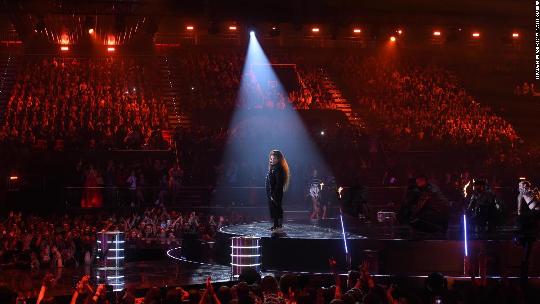 Janet Jackson performs at the MTV Europe Music Awards on November 4, 2018, in Bilbao, スペイン.