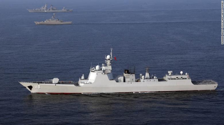 이란, China and Russia hold naval drills in north Indian Ocean