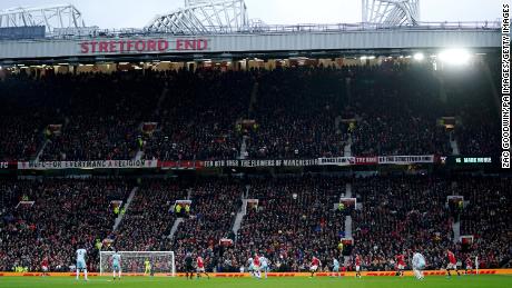 A general view of the Premier League match between Manchester United and West Ham at Old Trafford.