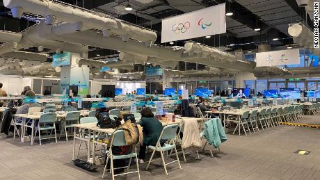 The Beijing 2022 media center started filling up as journalists entered the closed loop. 