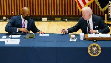 Biden and NYC Mayor Eric Adams seal their alliance as Democrats face a crossroads on crime