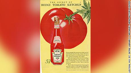 A magazine advertisement for Heinz ketchup from 1927.