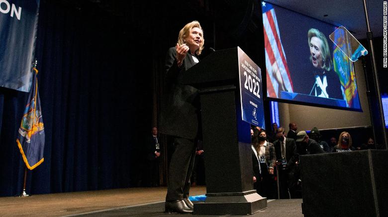 Hillary Clinton sidesteps Cuomo, hits out at Fox News and GOP lies in New York speech