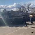 bakhmach ukraine tank kneel
