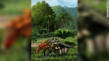 A new armored dinosaur species from the early Jurassic period was discovered in China