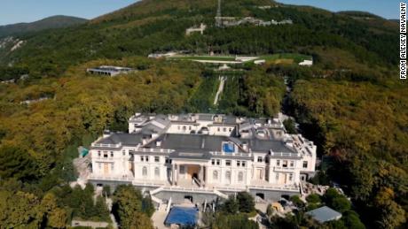 The sprawling palace and property on the coast of the Black Sea are seen in this image from a video by Alexey Navalny&#39;s Anti-Corruption Foundation.