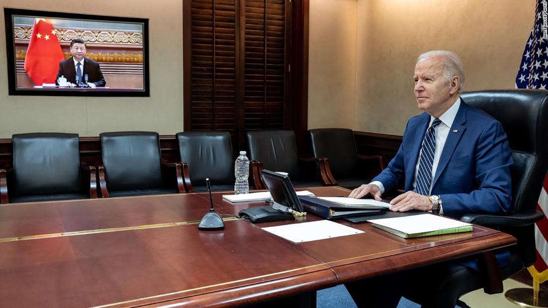 US President Joe Biden holds a virtual meeting with Chinese President Xi Jinping in this photo that was released by the White House on March 18. Biden sought to use &lt;a href =&quot;https://www.cnn.com/2022/03/18/politics/joe-biden-xi-jinping-call/index.html&quot; target =&quot;_blank&ampquott;&gt;the 110-minute call&amltlt;/un&ampgtt; to dissuade Xi from assisting Russia in its war on Ukraine.