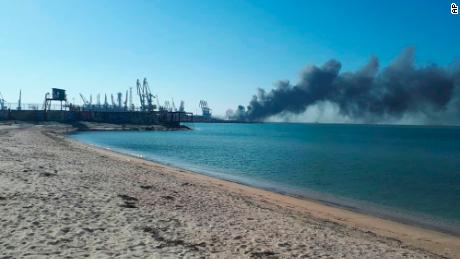 Ukraine claims they destroyed Russian military ship in occupied port
