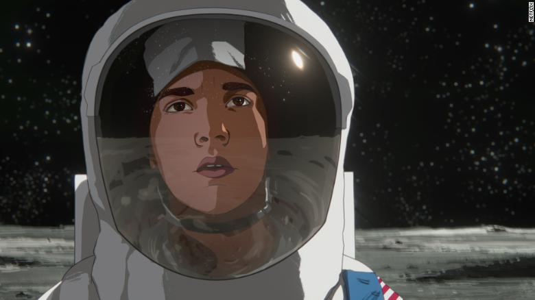 A young boy fantasizes about going to the moon in 'Apollo 10 1/2: A Space Age Childhood' (Netflix).