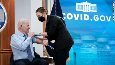 Biden gets his 2nd booster shot and urges Congress to spend more on pandemic: &#39;We can&#39;t wag&#39;
