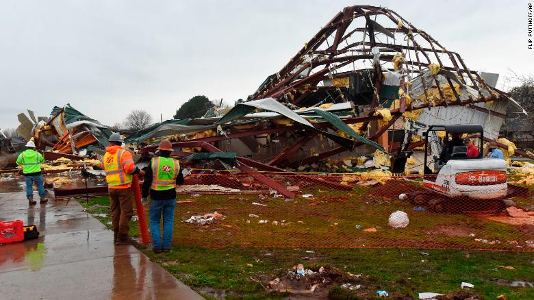 Tornado conditions possible in parts of Mississippi and Alabama as storm heads east, potentially bringing high winds and hail