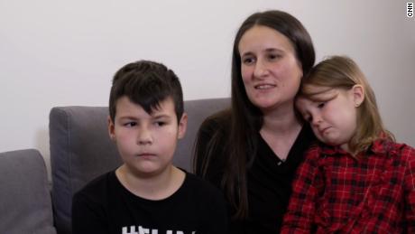 Hear why Ukrainian mother is afraid for son as husband is away fighting war