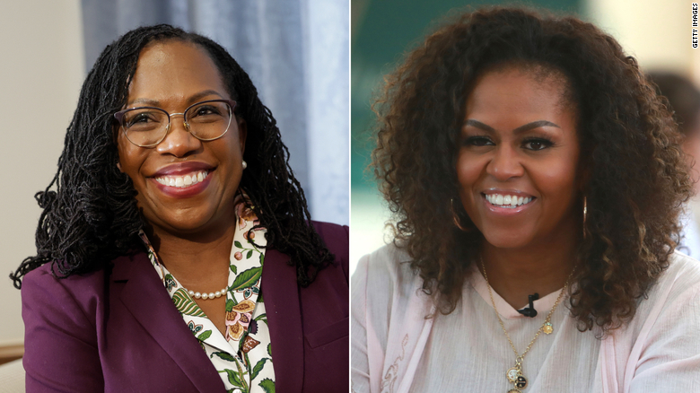 米歇尔·奥巴马（Michelle Obama）: Ketanji Brown Jackson gives Black women and girls 'a new dream to dream'