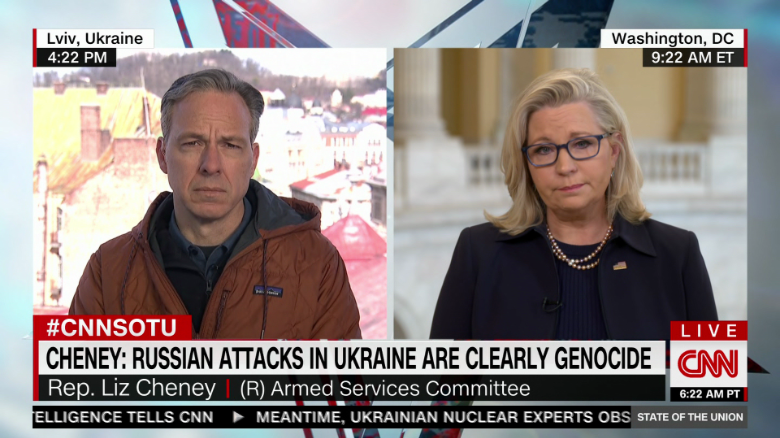 Liz Cheney says Russian strike on Ukraine train station that killed civilians 'clearly is genocide'