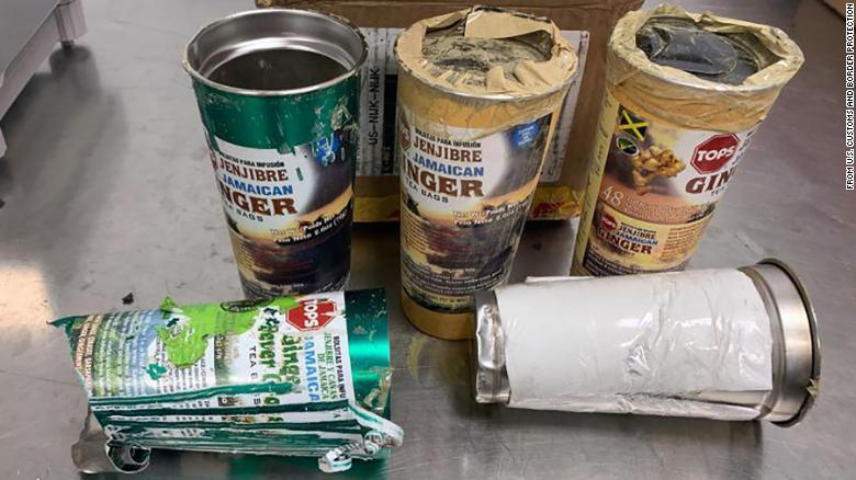 Customs officers intercept $  70,000 worth of cocaine hidden in insulated thermal cups