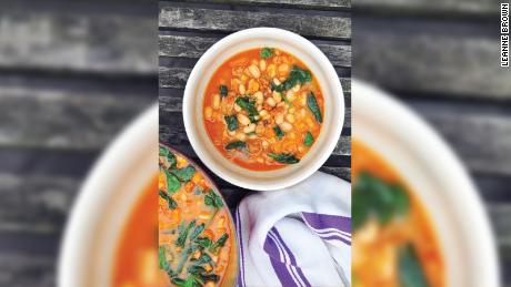 Fast White Bean, Chorizo and Hearty Greens Stew can make a great ready-to-go meal down the line.