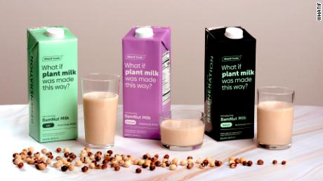 WhatIf&#39;s dairy-free BamNut milk is high in protein and dietary fiber.