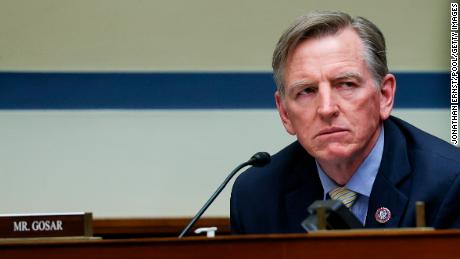 Rep. Paul Gosar attends a House Oversight and Reform Committee hearing in May 2021.