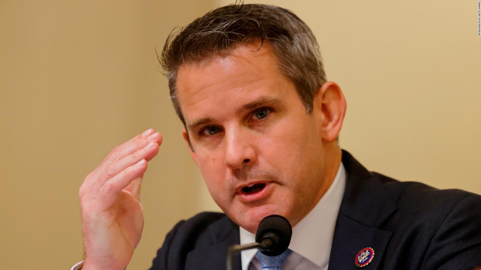 WASHINGTON, DC - JULY 27: U.S. Representative Adam Kinzinger (R-IL) speaks during the opening hearing of the U.S. House (Select) Committee investigating the January 6 attack on the U.S. Capitol on July 27, 2021 at the Cannon House Office Building in Washington, DC. Members of law enforcement testified about the attack by supporters of former President Donald Trump on the U.S. Capitol. According to authorities, about 140 police officers were injured when they were trampled, had objects thrown at them, and sprayed with chemical irritants during the insurrection. (Photo by Jim Bourg-Pool/Getty Images)