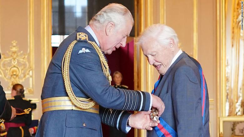 David Attenborough receives a second knighthood