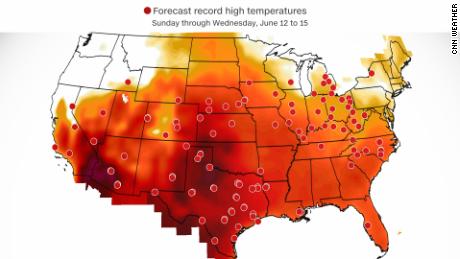 Record heat spans the nation this week as an extreme heat wave tracks north and east.